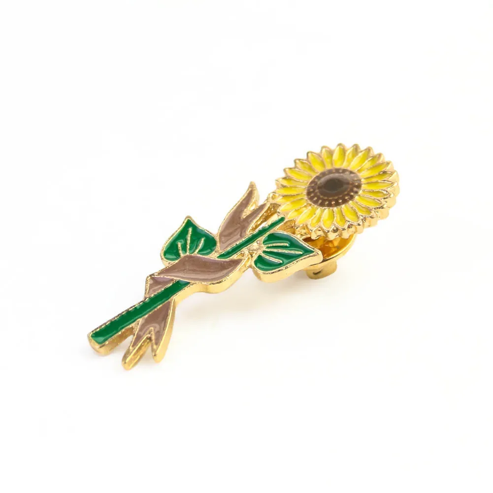 Personality Alloy Sunflower Badge Trendy Student Brooch Girl's Clothes Bag Decoration Friend Gifts DIY Apparel Accessories