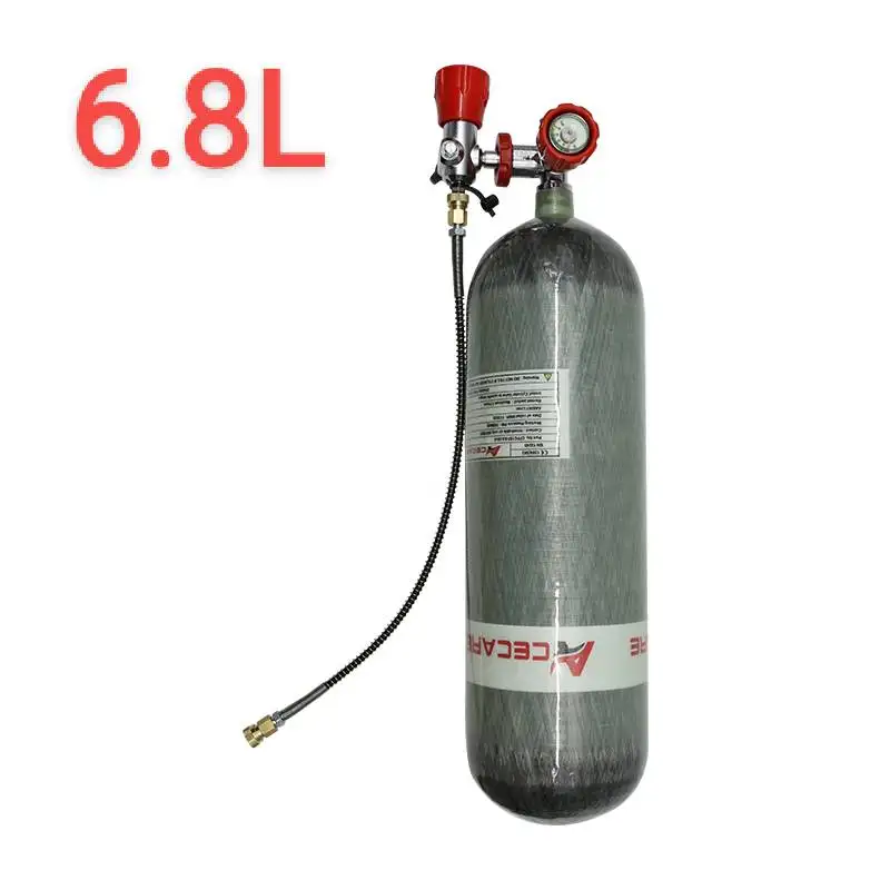 ACECARE 300Bar 4500Psi 6.8L Carbon Fiber Cylinder with Valve HPA Tank High Pressure Air Bottle for Diving Scuba Cylinder M18*1.5