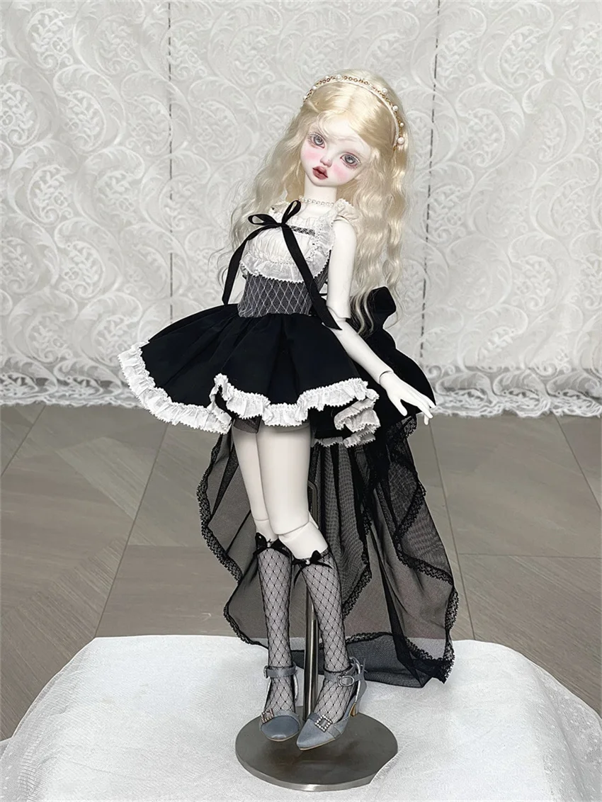 In Stock BJD/SD Shoes 1/3 1/4 High Heels Girls Silk Pointy One-button High Heels Multi-colored BJD Doll Accessories