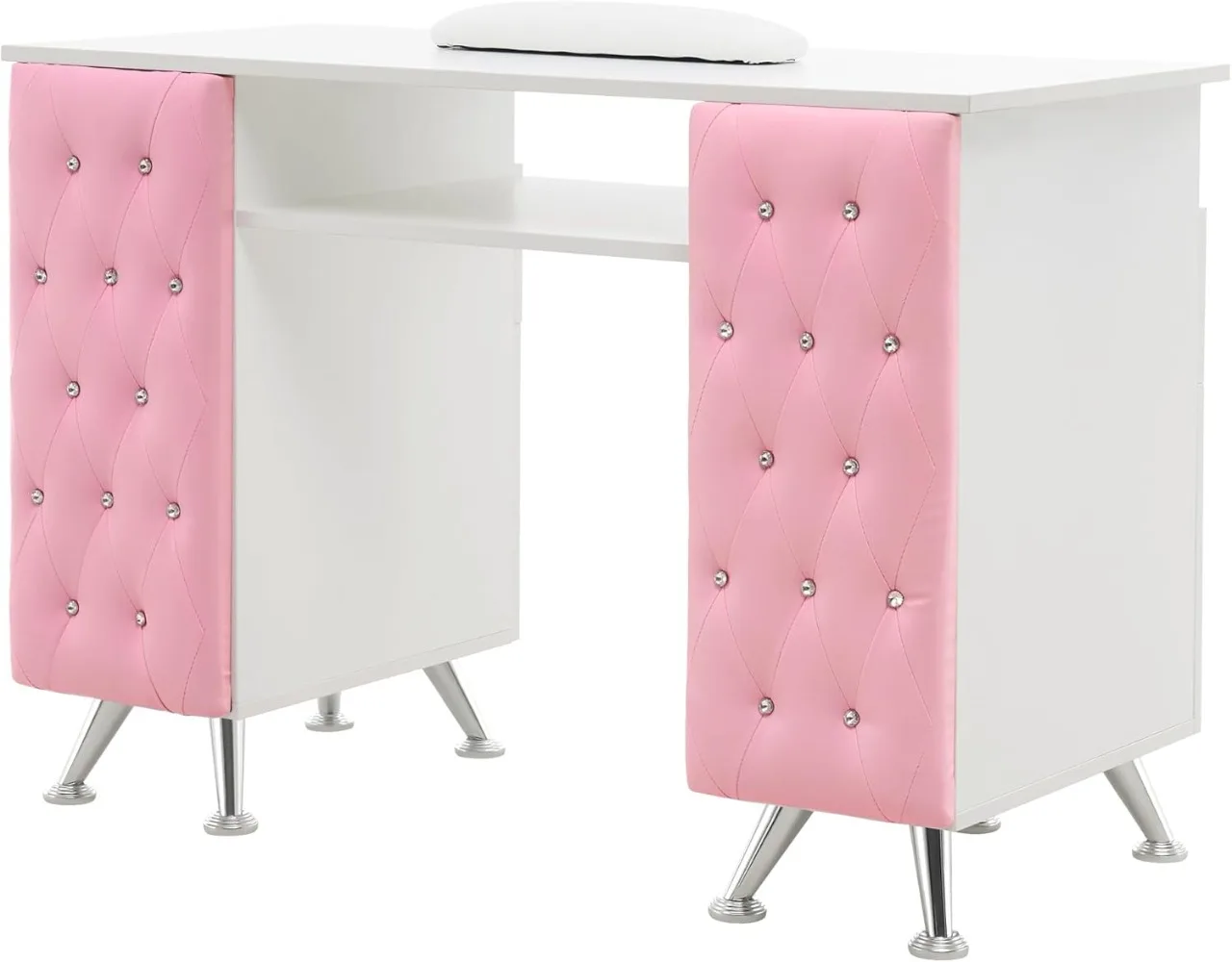 

Manicure Table with Drawers, Acetone Resistant Nail Desk, Spa Salon Storage Equipment