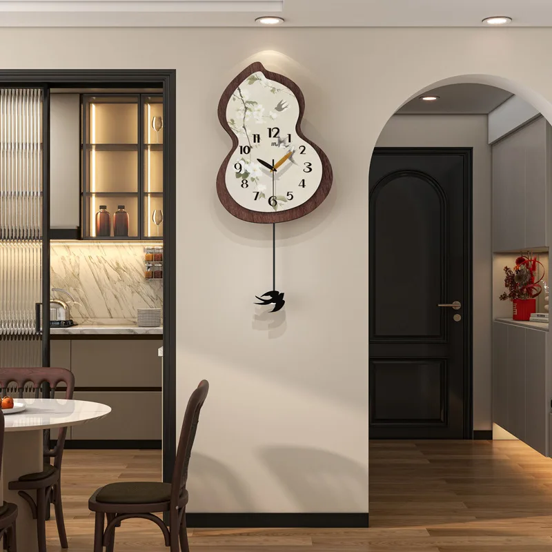 HYS medieval wall clock home living room creative clock wall-mounted sofa next to the decoration of new clocks