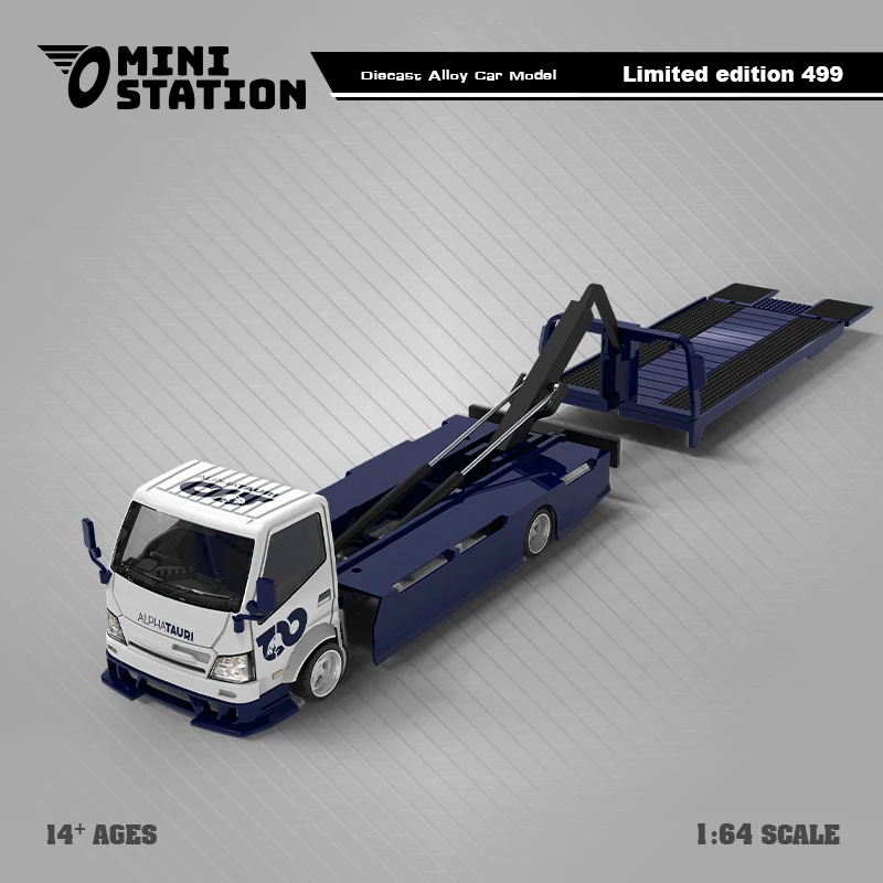 * Pré-encomenda * Mini Estação 1:64 Civic/Trailer H300 Modelo de carro em liga para coleção, exibição e presente