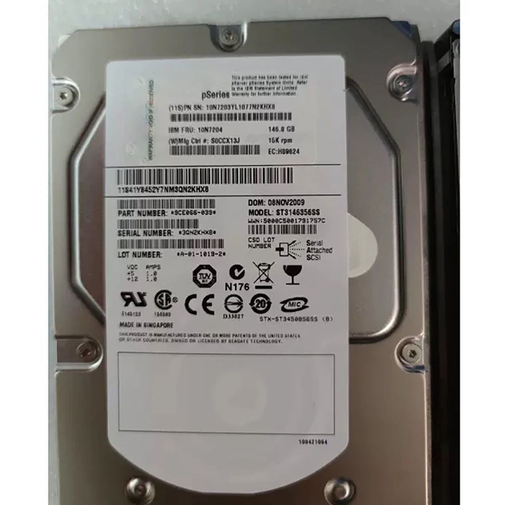 For IBM 146G 15K SAS 3.5'' HDD 10N7204 10N7232 Hard Disk