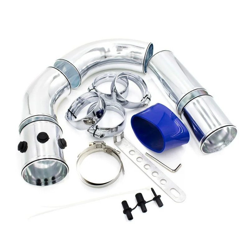 

Universal Intake Tube Aluminum Alloy Intake Tube Kit Turbo Boost Direct Cold Air Filter Injection System