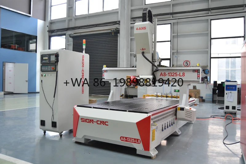 Engraving Cutting Machine 3D Wood Door Furniture Acrylic Crafts Art Engraving Router Machine CE 1325 Wood Router 4 Axis CNC
