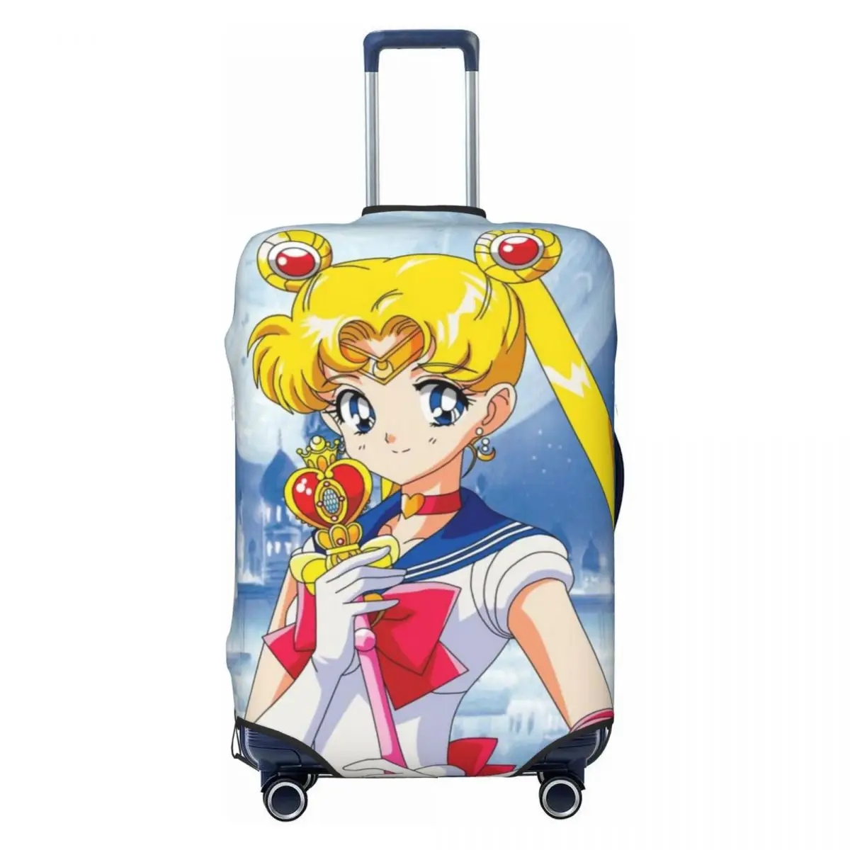 

Чехол для чемодана Custom Rabbit S-Sailors Moons, моющийся, с изображением Принцессы Серенити, подходит для чемоданов 18-32 дюймов