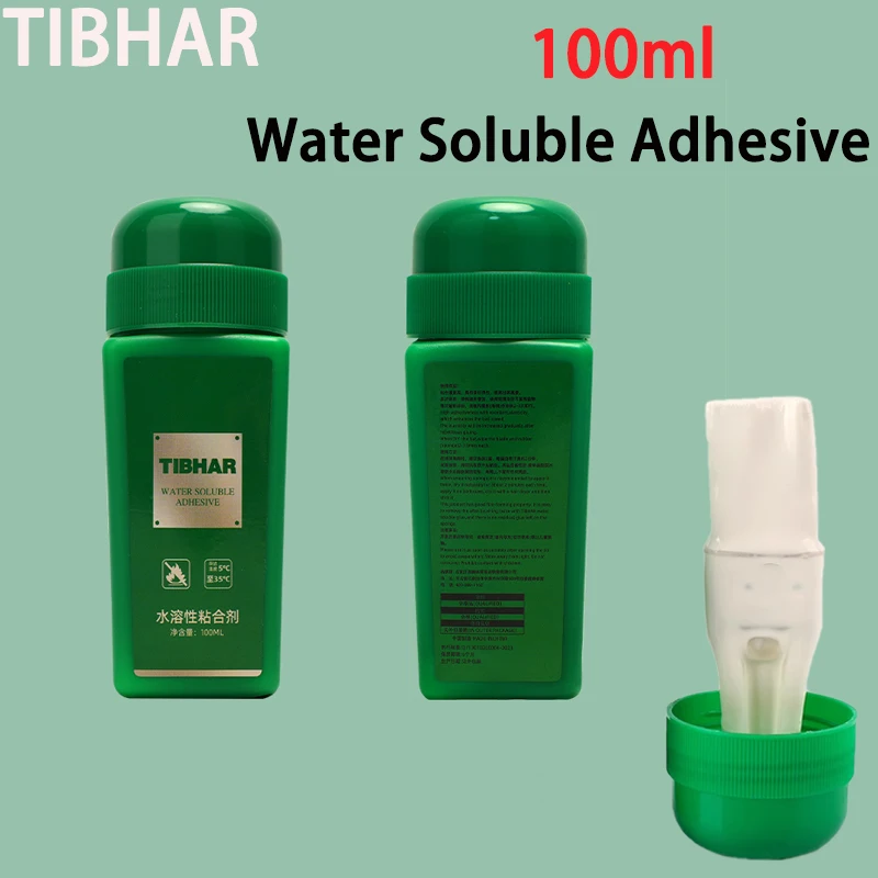

Клей для настольного тенниса TIBHAR с кисточкой, 100 мл, водорастворимый неорганический клей для резины, сильная адгезия, превосходное образование пленки