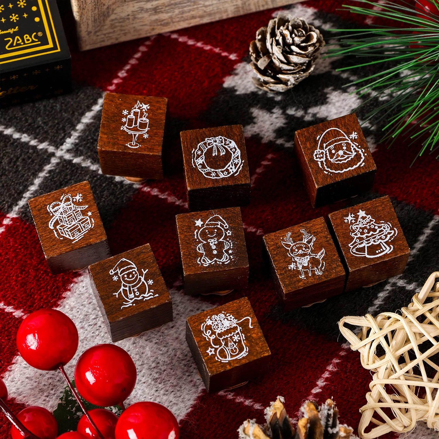 2packs/LOT Christmas Eve series stamp DIY stamps stationery scrapbooking standard wood stamp - Image 6