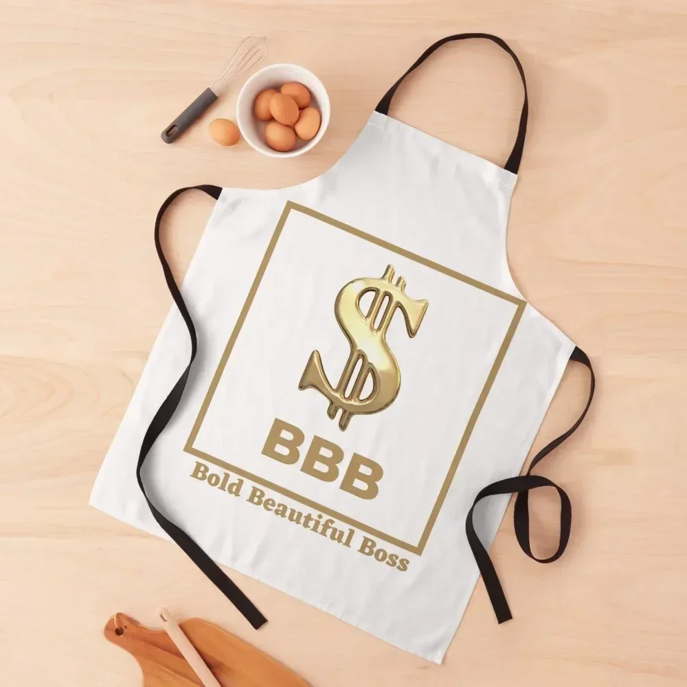 Bold Beautiful Boss-dollar sign Apron Kitchen New year's professional hairdresser Apron