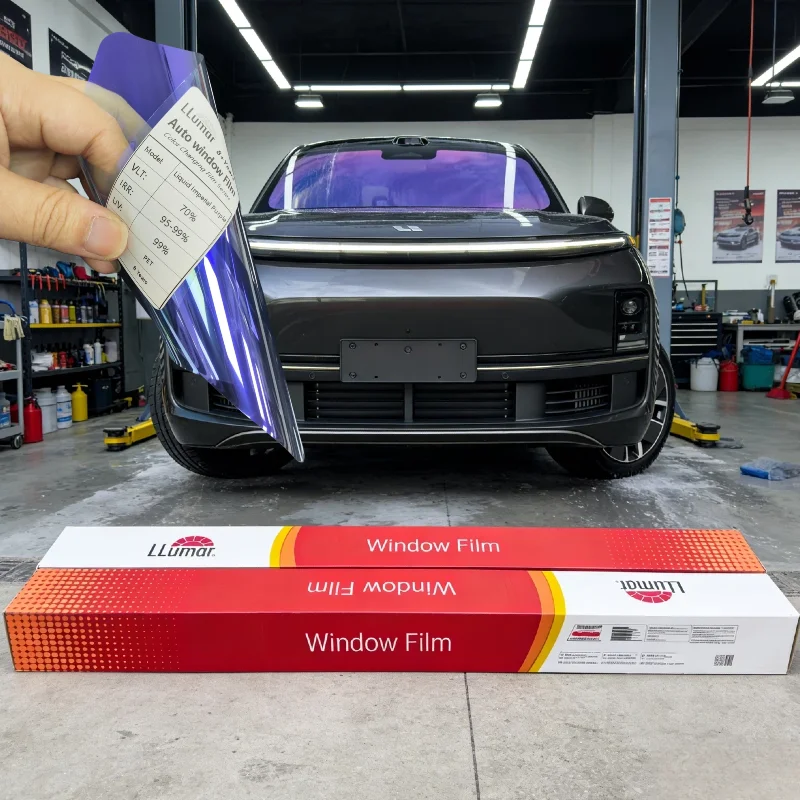 Premium LLumar Colorful window Tint Film Chameleon Liquid Imperial Purple 70% VLT Nano Ceramic 99% UV 99% IRR Heat Block Fade