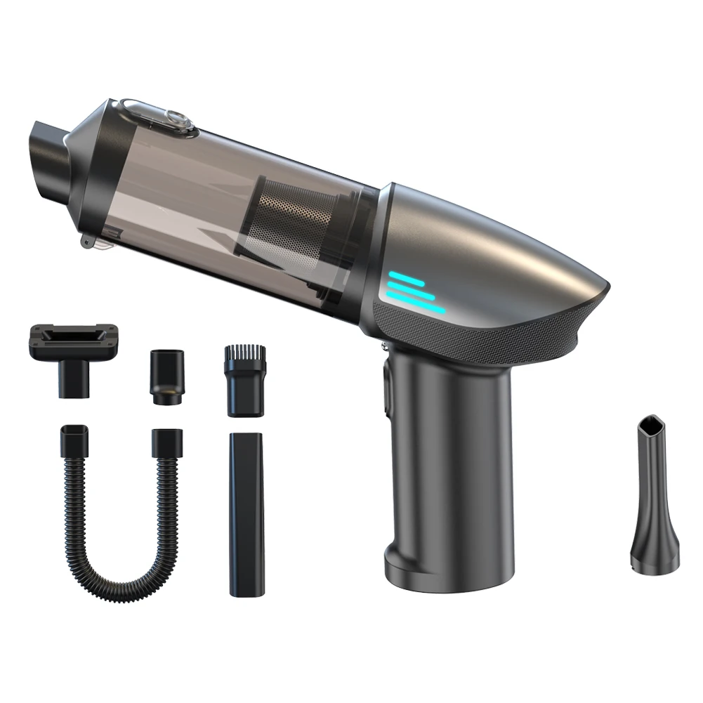 Cordless  Battery Powered 3 in 1 Mini Car Vacuum Cleaner & Blower & Pump with LED Light Brushless Motor Car Home Office V26S
