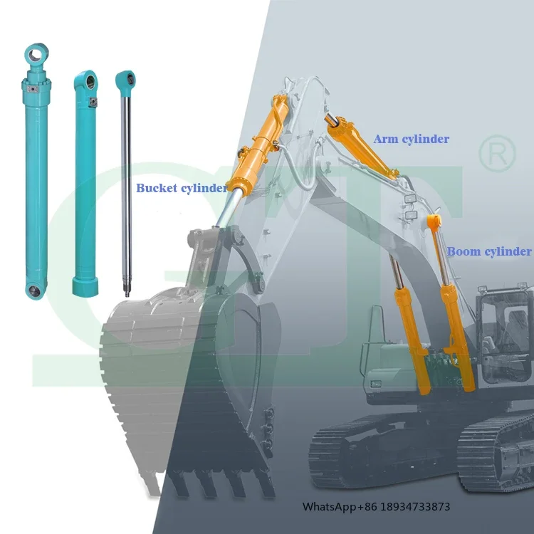 Mini Excavator Double Cylinder hydraulic grab tilting PC30-8/PC35/PC40-5/PC40-7/PC45-1/PC50/PC55 lifting hydraulic cylinder