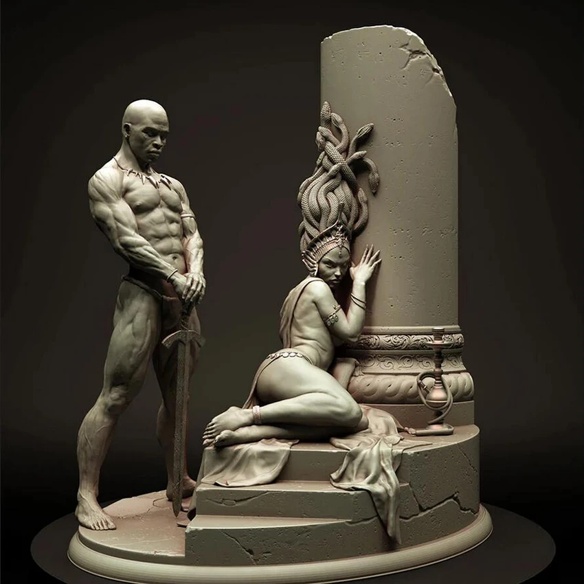 1/24 ancient fantasy figure include base   Resin figure Model kits Miniature gk Unassembly Unpainted