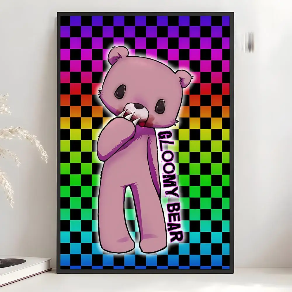 Dark Cute Character G-Gloomy Bear Poster Art Wall Decor Indoor Outdoor for Collectors