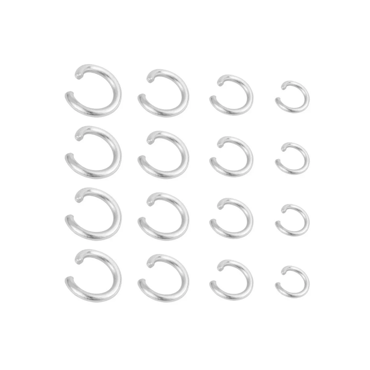 100-200 قطعة/الوحدة الفولاذ المقاوم للصدأ سبليت خواتم الذهب/الصلب اللون المفتوحة الانتقال خواتم DIY بها بنفسك العثور على المجوهرات صنع موصل الملحقات #6