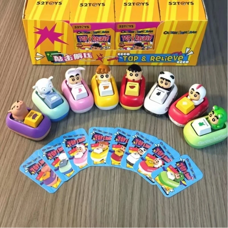 

52TOYS Crayon Shinchan Decompression Toy Keycap Blind Box Action Figure Keyboard Key Trendy Decoration Surprise Gift For Adult
