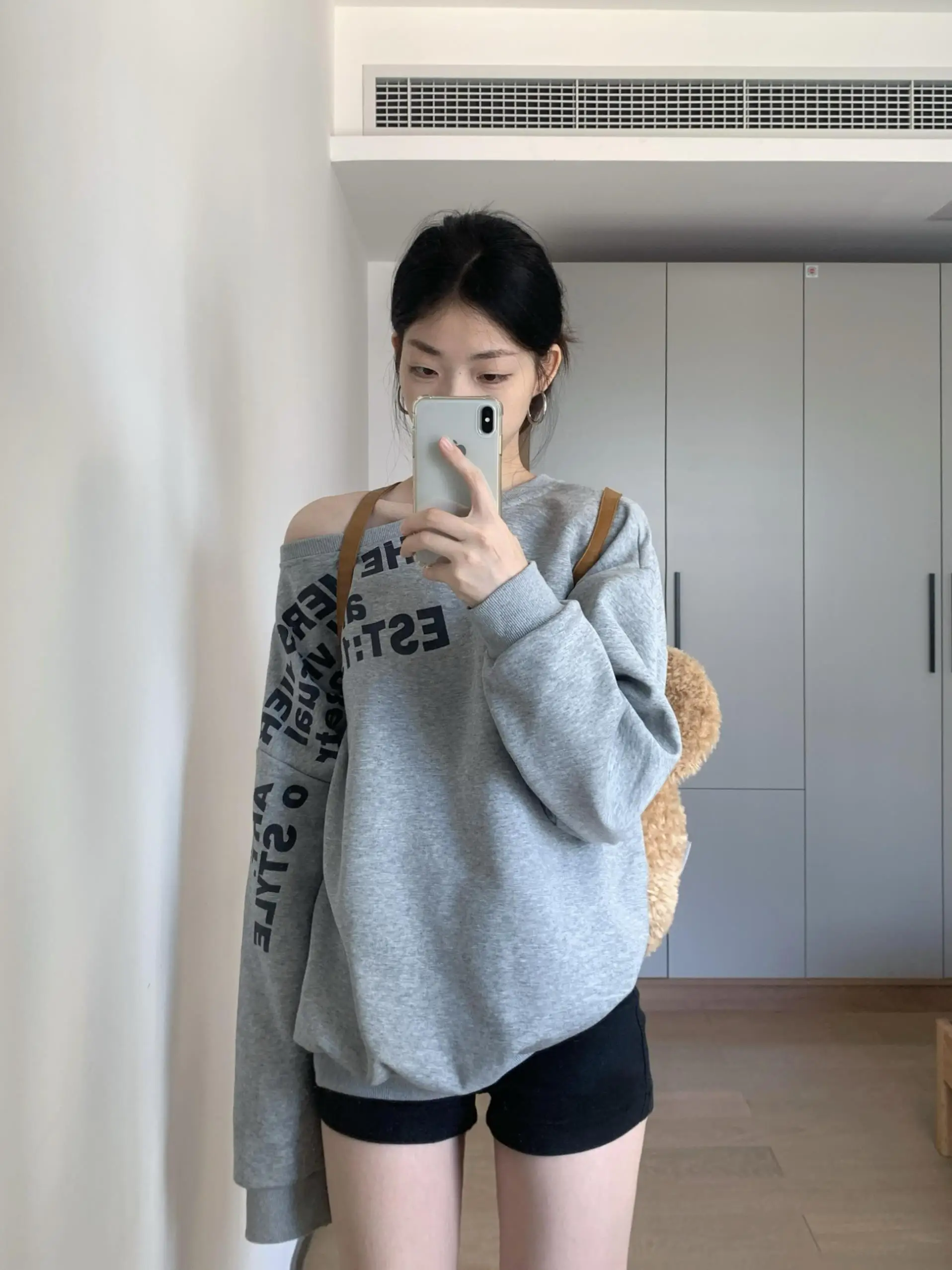 Sweat-shirt Long pour femmes, rétro américain, paresseux, Design de lettres, Sve, épicé, fille, ample, INS, automne, haut d'exposition