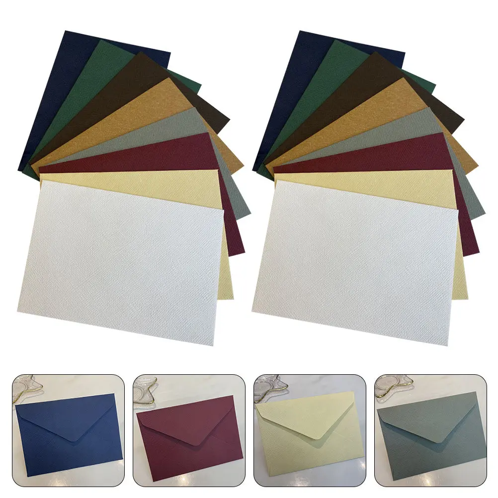 

16Pcs Vintage Envelopes for 5x7 Cards Elegant Minimalist Design High-Quality Paper Great for Wedding Invitations Baby Shower
