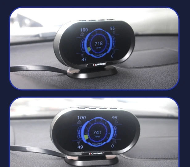 KONNWEI KW206 Car Fault Scanner, Head-up Display 2-in-1 Supports 5 Major Protocols