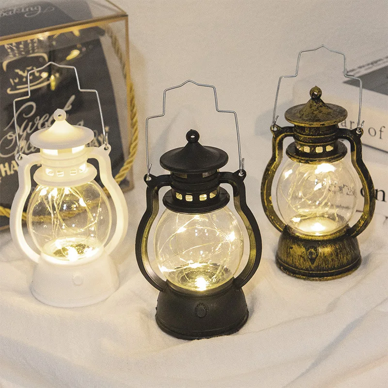 Candela elettronica portatile con lampada a zucca piccola luce notturna di Halloween con batteria LED ornamenti natalizi decorazioni per la casa