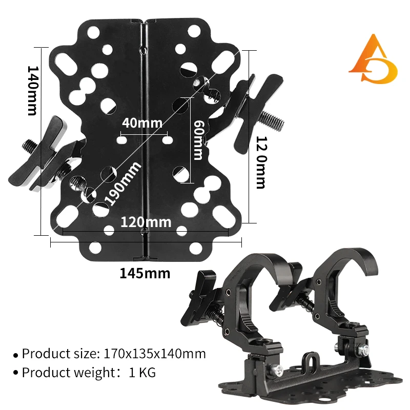 2-8pcs/Stage Light Hook Folding Clamp Aluminum Truss Pipe Clamp Load-Bearing 200 Kg Suitable for 230W Beam Light Accessories