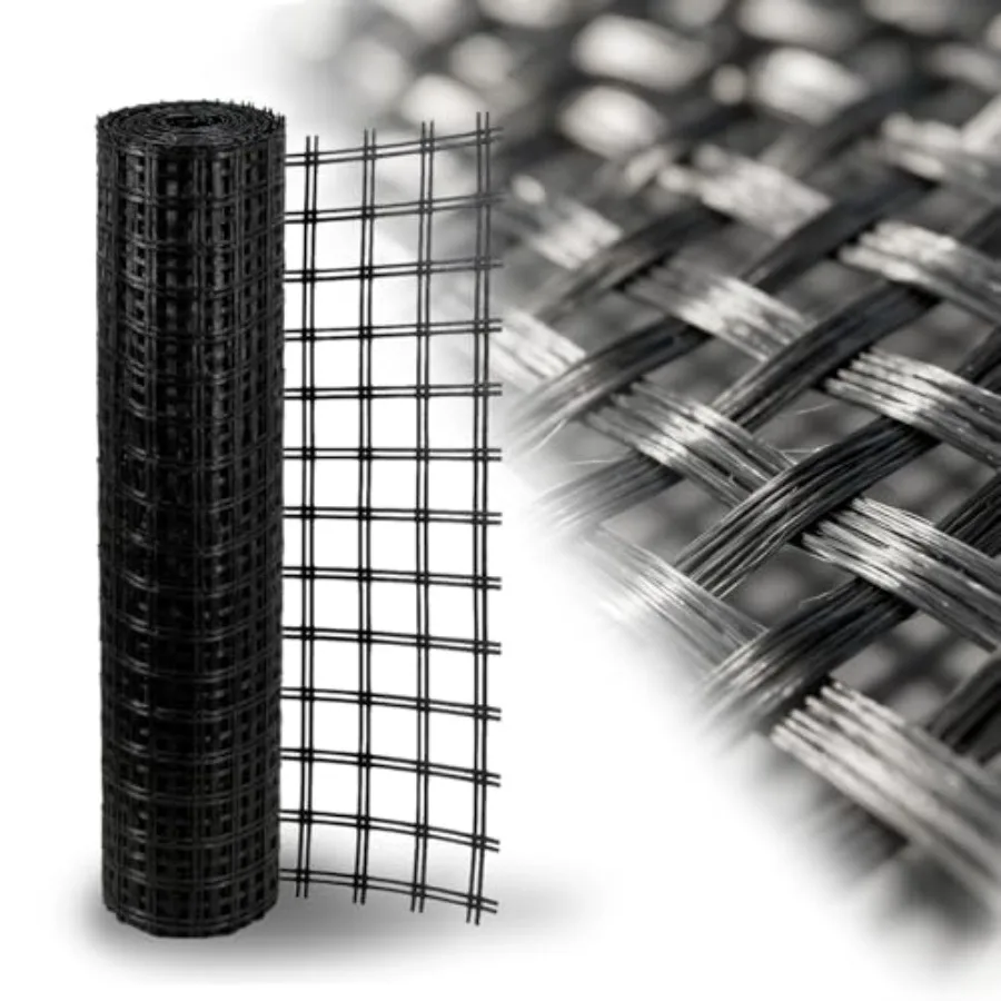 

4ft x 100ft Fiberglass Geogrid for Retaining Walls, Bi-Directional 30kN Tensile Strength Geo Grid, 0.8" Mesh Soil Stabilization