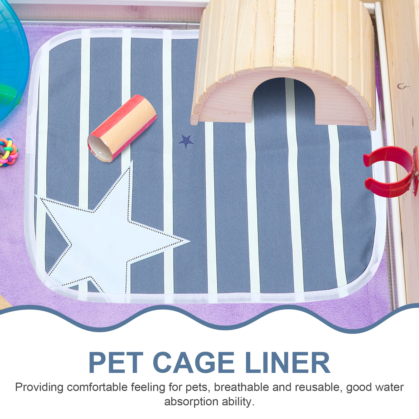 

4 Pcs Guinea Pig Cage Liner Waterproof Changing Mat Pet Pee Pads Washable Small Animals Guineapig Pee Pads Fleece Bedding