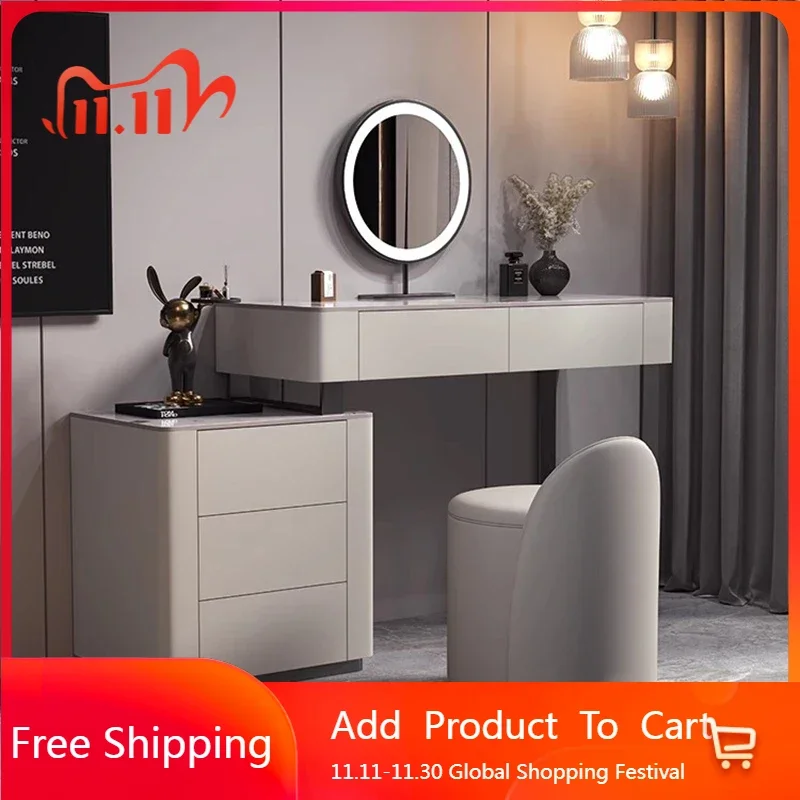 스토리지 단단한 나무 드레싱 테이블 메이크업 럭셔리 침실 유럽 드레싱 테이블 화장대 메이크업 Comodas Con Cajones 가구