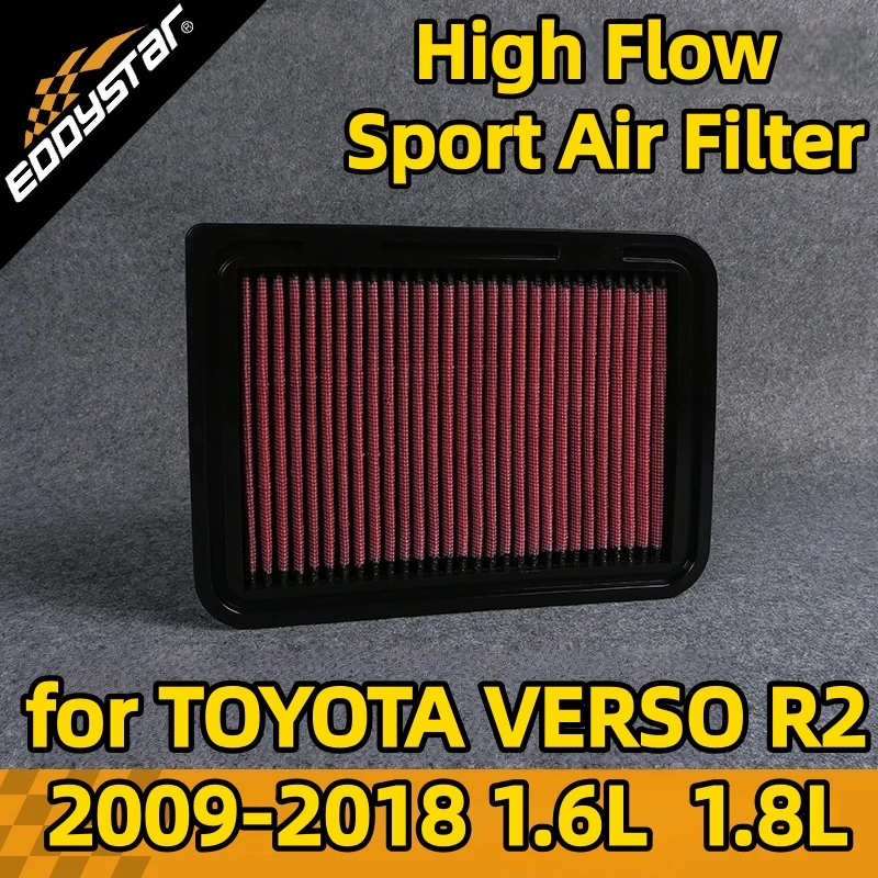 

High Flow Sport Air Filter for TOYOTA VERSO R2 2009-2018 1.6L ZGR20 1.8L ZGR21 Washable Racing Intake Filters