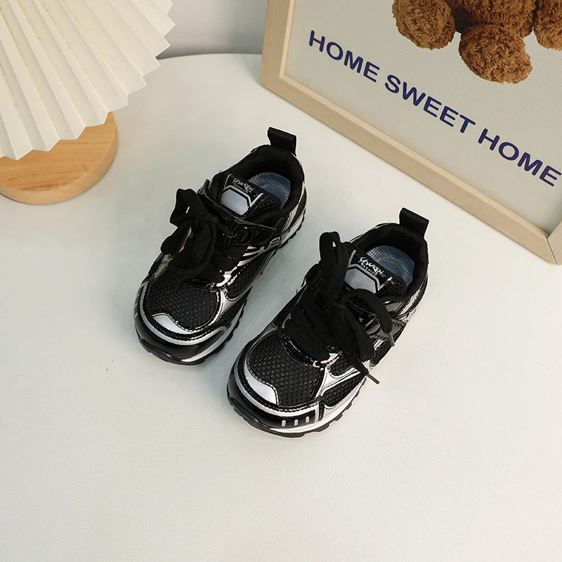 Fashion Kids Sneakers Breathable Casual Shoes For Boys School Running Shoes Children Lightweight Non-slip Tennis Walking Shoes