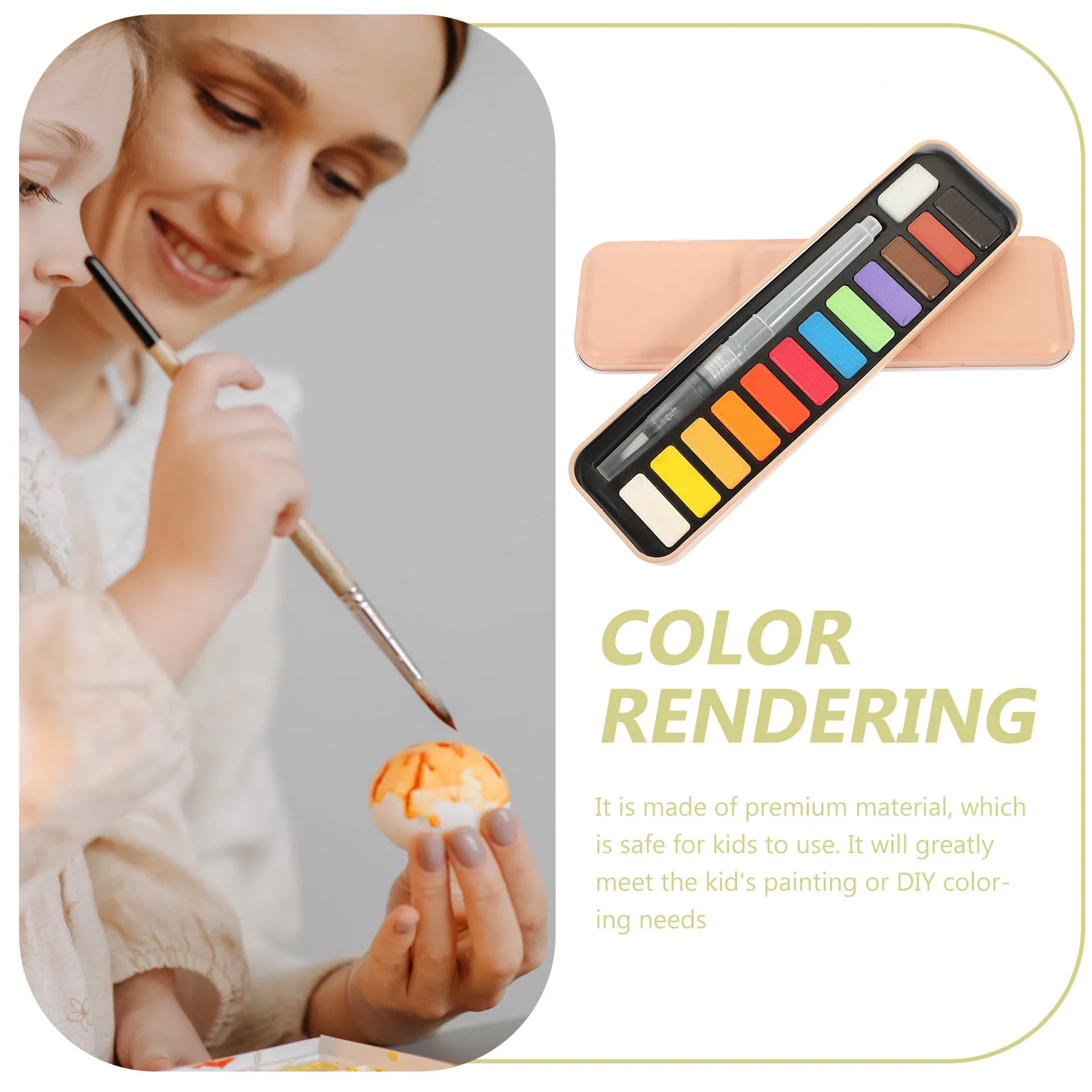 Solid Watercolor Pigment Kit Professional Grade Safe Eco Friendly Watercolor Painting Set for Children Students Artists Travel