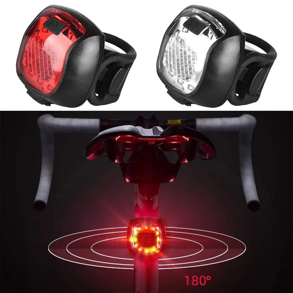 USB Charging Cycling Rear Light LED Lamp 180 Degree Adjustable Bicycle Tail Lights Waterproof Refitting Parts Bike Warning Lamp