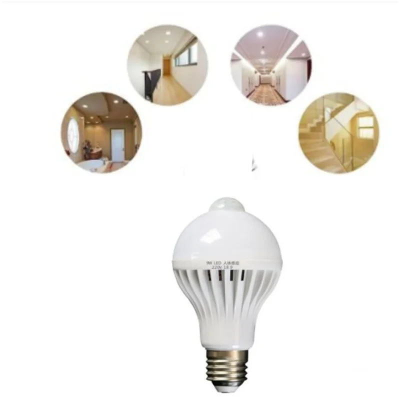 E27 LED PIR Sensor de Movimento Lâmpada 5W/7W/9W/12W 15W Super Brilho PIR Infravermelho Corpo Humano Indução Lâmpada Venda Quente