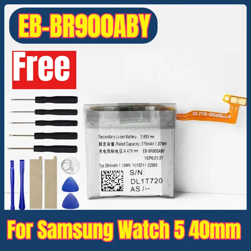 

276mAh EB-BR900ABY Watches Batteries for Samsung Watch 5 40mm SM-R900 + Free Tools