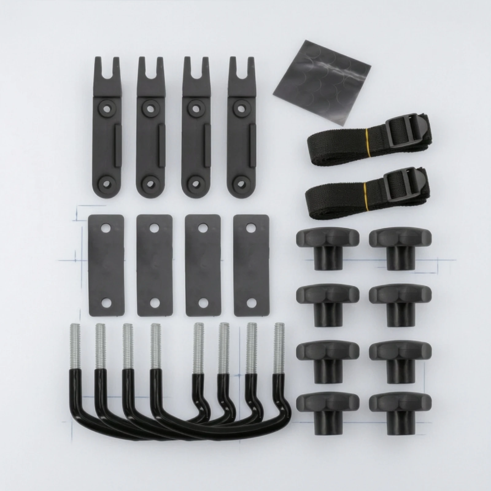 Roof Rack Mounting Kit with U-Bolts Easy Installation Cargo Box Mounting Kit Roof Rack U-Bolt Secure Clamp Strong for Car Owners