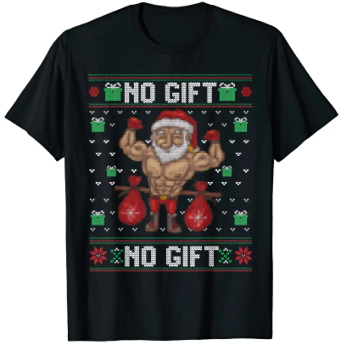 

No Lift No Gift Ugly Christmas Sweater Bodybuilder XMas Men T-Shirt Short Sleeve Casual Cotton Summer Boys T-Shirts