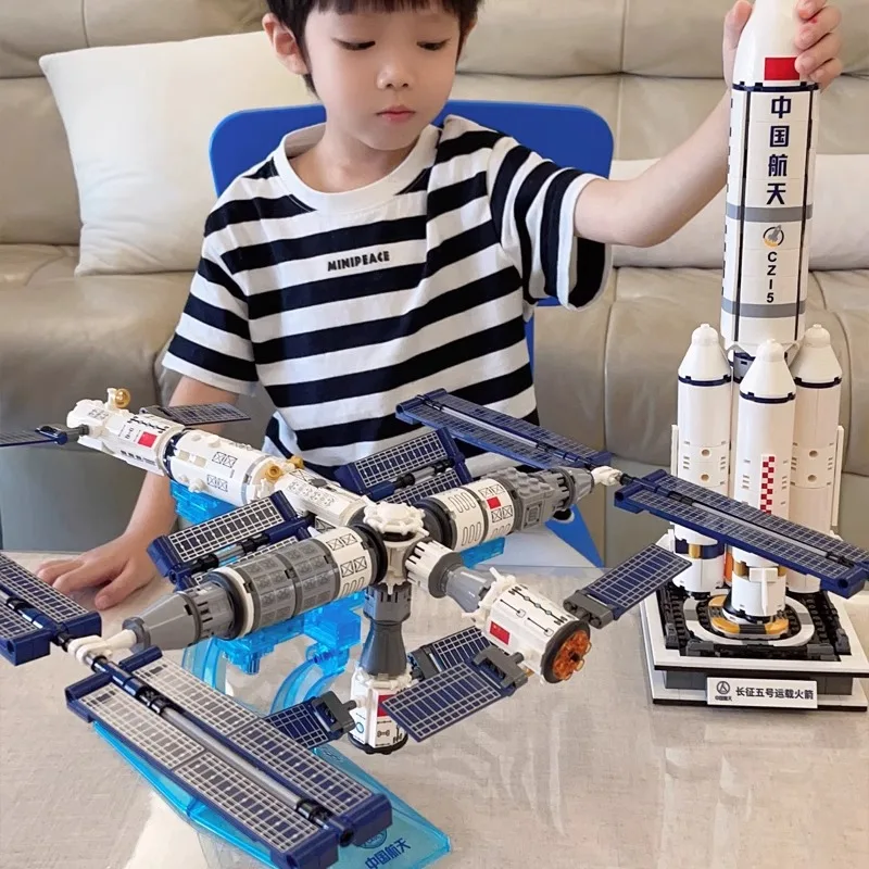 2026-aerospace-satellite-space-station-rocket-building-blocks-assembly-model-toy-display-piece-universal-gender-plastic