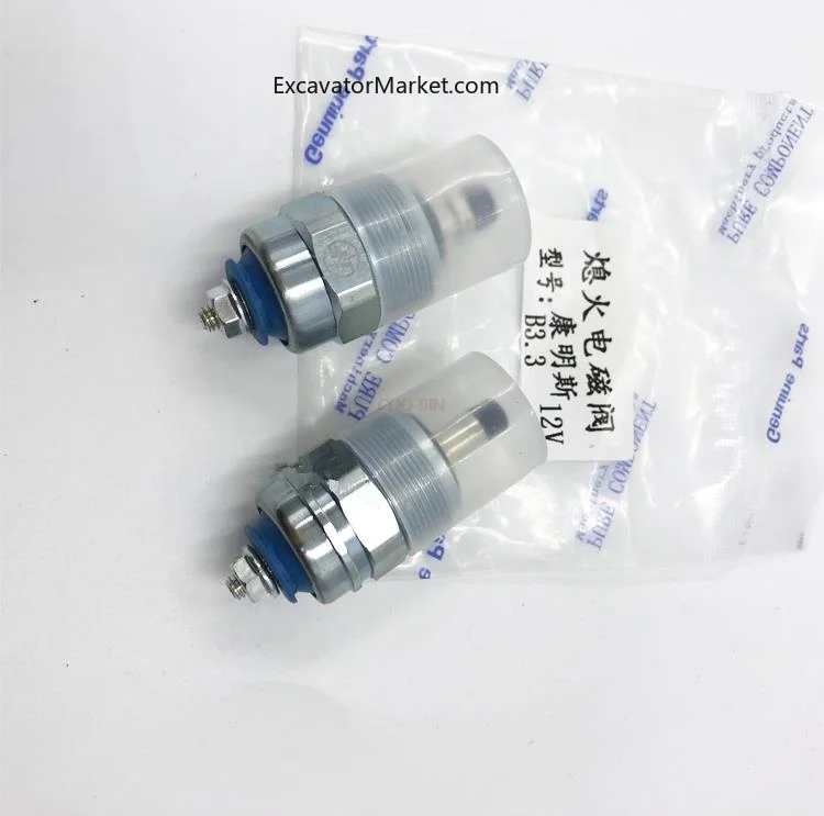 Excavator Accessories For CATERPILLAR CAT CLG XCMG SANY Cummins B33 high pressure oil pump Oil cut-out flameout solenoid valve