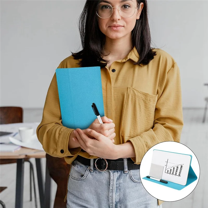 

J1UL1N Portable Small Whiteboard, Reusable Mini Magnet Dry Erase Board With Marker Wipe Cloth Magnetic Dry Erase Board