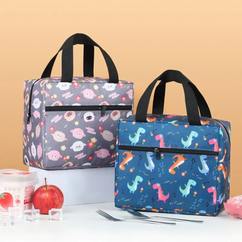 Niedliche, auslaufsichere Lunch-Tasche, isolierte Kühltasche mit großem Fassungsvermögen, wiederverwendbare, verdickte, isolierte Lunchbox für Studenten – Detail 10