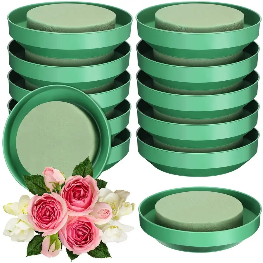 

Sets Large Flower Foam with Bowl Kit 6.5 Inch Round Floral Foam Blocks Bulk DIY Green Flower Arrangement Supplies Floral Arrangi