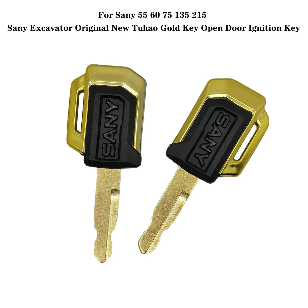 For Sany 55 60 75 135 215 Sany Excavator Original New Tuhao Gold Key Open Door Ignition Key