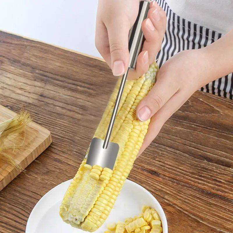 Mais Shucker mais portatile sulla pannocchia Cutter Corn Stripping Tool Gadget da cucina strumento di decodifica del mais veloce e sicuro per la casa