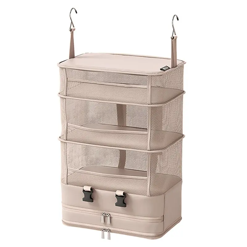 【가격 인하!】가정용품 여행용 수납 가방 1개 다기능 3단 행잉 오거나이저 의류 옷장용