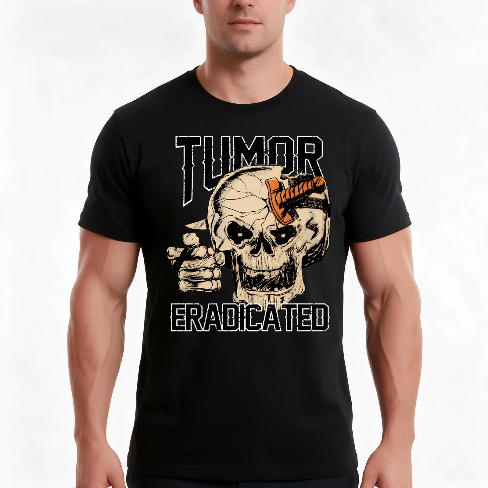 Vintage Tumor Eradicated Retro Brain Surgery Survivor Gift T-Shirt Summer Casual Cotton Tee Oversized Streetwear Tops