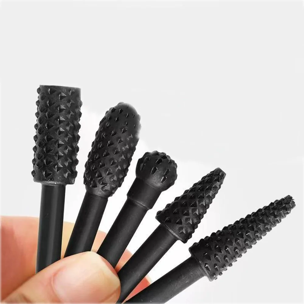 5 Pcs Wood Carving File Rasp Drill Bit, 1/4