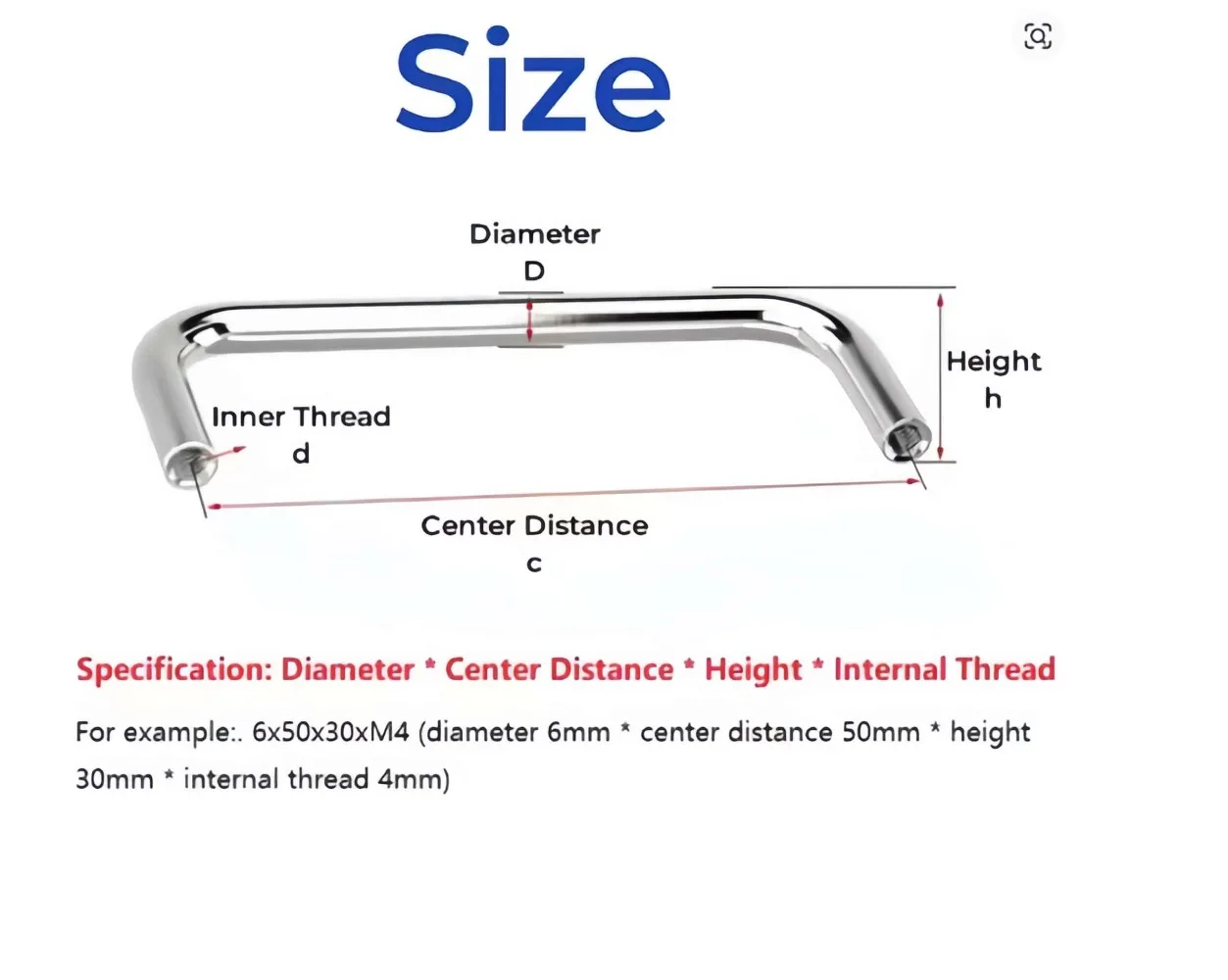 Premium Solid Silver M4‑M8 Pull Handles Durable Knobs For Kitchen Cabinet Cupboard Drawer Closet Dresser Wardrobe Door Hardware