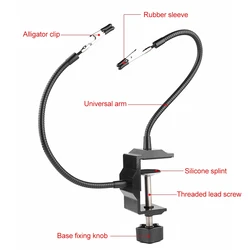 Suporte para estação de solda de mesa, PCB Alligator Clip, Ferramenta de terceira mão para reparo de soldagem