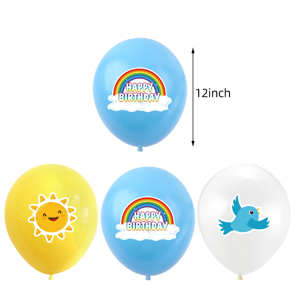 Blue Sky Cloud Latex Balloons Explorer Birthday Balloons Airplane Adventure Up Up and Away Baby Shower Party Cloud Balloons