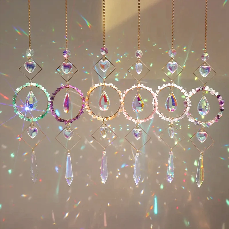 Ловец Солнца Колокольчики Открытые Колокольчики Садовые Украшения Кристаллы Ветер Музыка Настенный Декор Ловец Солнца Для Повесить Окно